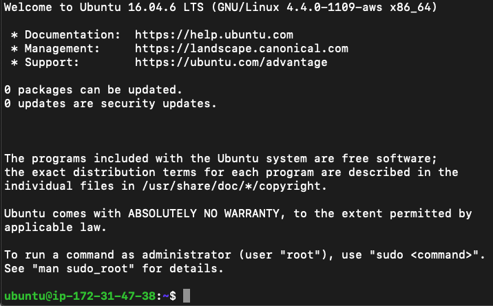 인스턴스 접속 성공